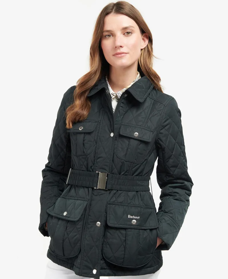 Barbour Belted Defence Quilt - Black-1
